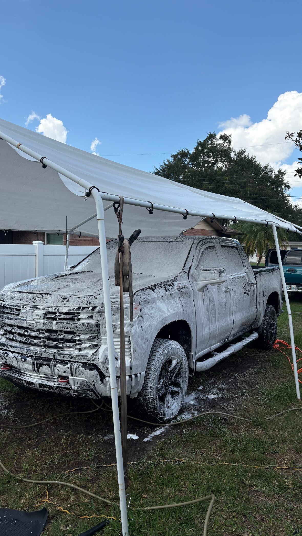 Silver Truck Canopy Foam