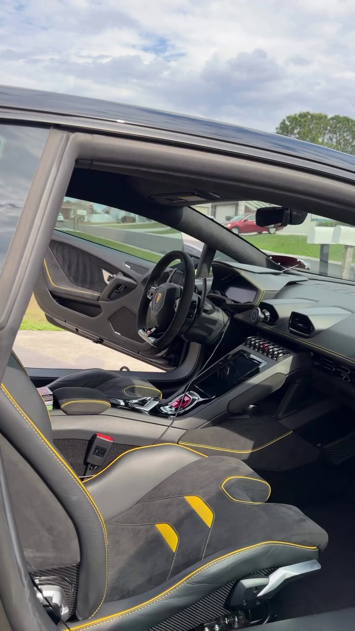 Sports Car Yellow Interior